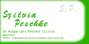 szilvia peschke business card